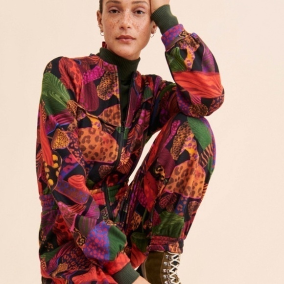 Farm Rio Leopard Mushroom Jumpsuit - Picture 12 of 13